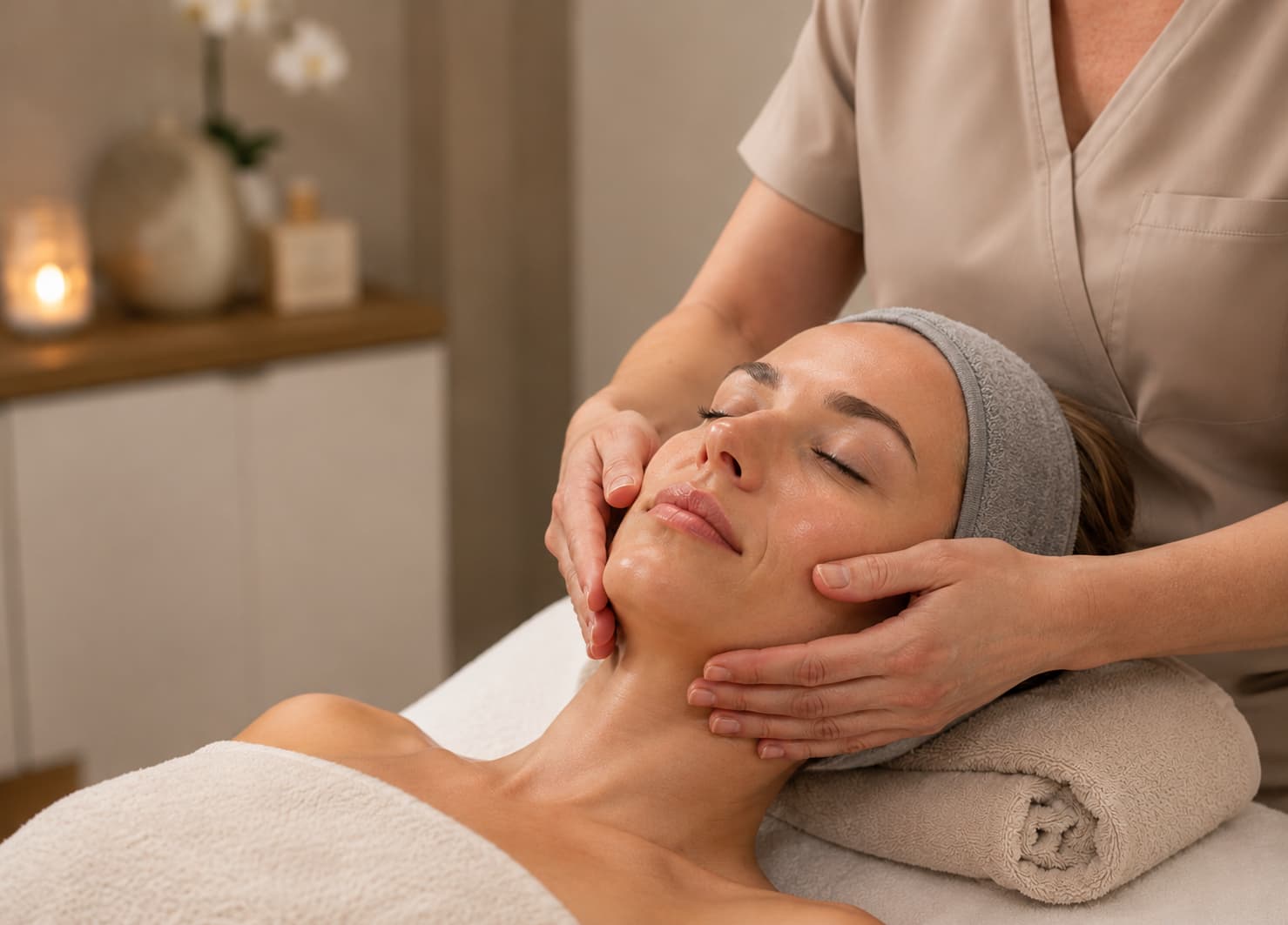 Afterlipo massage onderkin