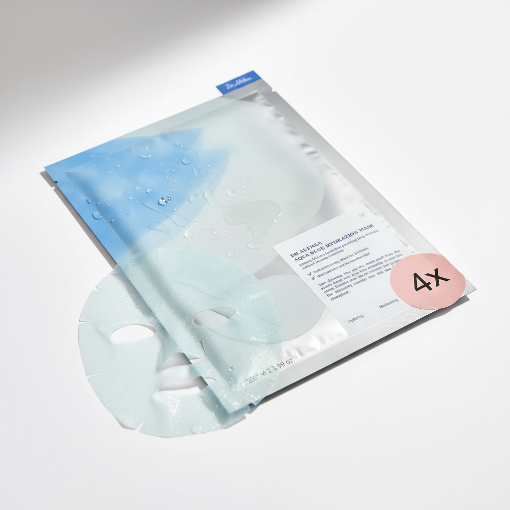 Aqua Blauw Hydraterend Masker (4st) - 4